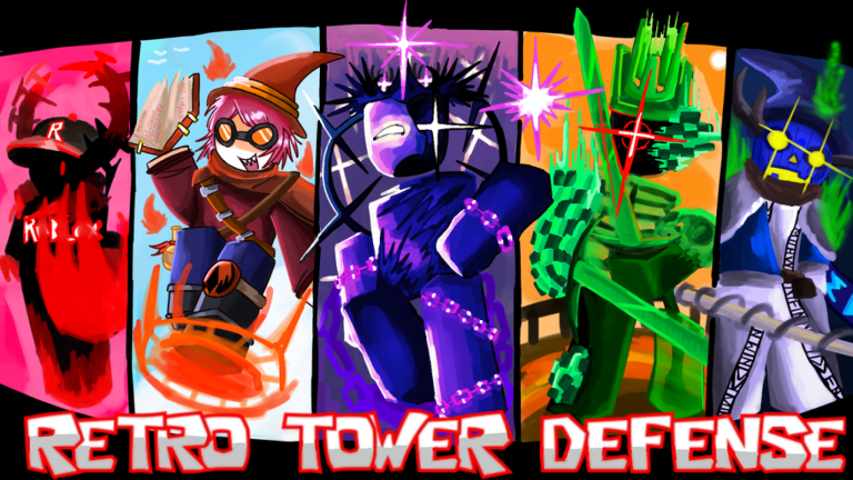 Retro Tower Defense Roblox gameplay banner